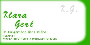 klara gerl business card